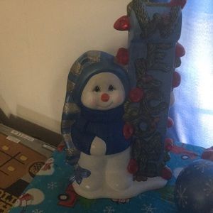 Snowman welcome sign Handsome